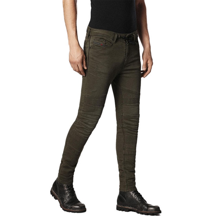 Diesel Bakari Ne 0684T Men's Denim Sweat Jogg Jeans Lyocell Olive Slim Skinny