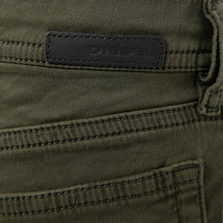 Diesel Bakari Ne 0684T Men's Denim Sweat Jogg Jeans Lyocell Olive Slim Skinny