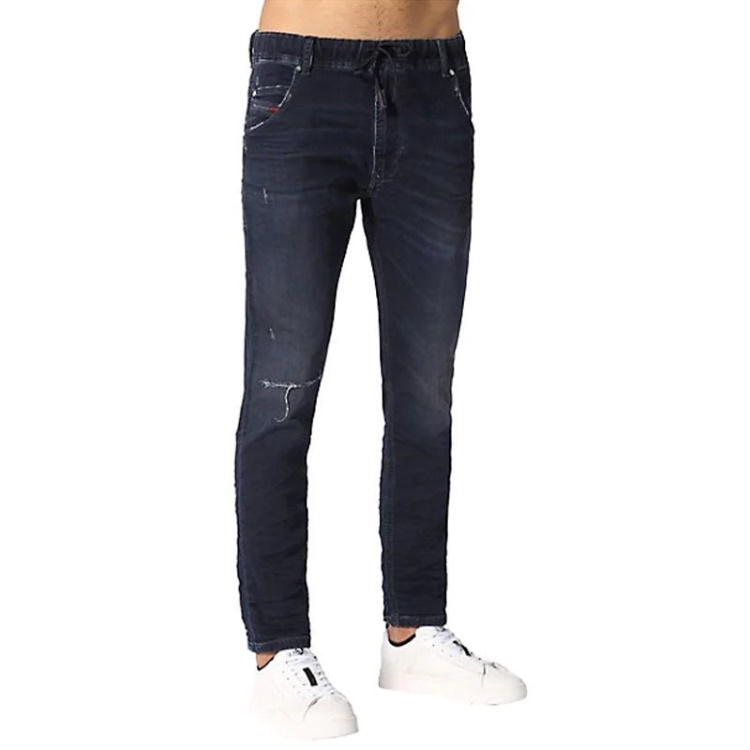 Krooley Ne 0699W Men's Denim Sweat Jogg Jeans Regular Fit Tapered Fade Diesel