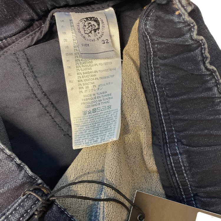 Krooley Ne 0699W Men's Denim Sweat Jogg Jeans Regular Fit Tapered Fade Diesel