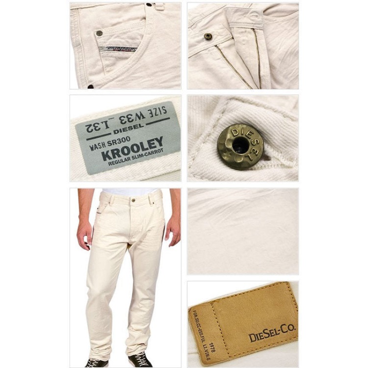 Diesel Krooley Men's Jeans Denim Cotton Slim Carrot Fit Casual Pants Trouser