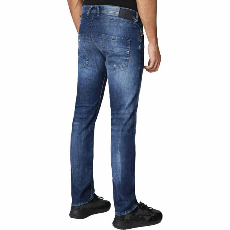 Diesel Belther 084Mx Men's Denim Jeans Stretch Regular Slim Tapered Distressed