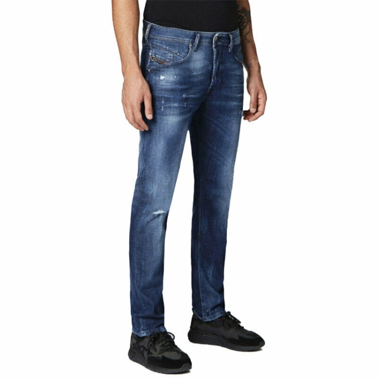 Diesel Belther 084Mx Men's Denim Jeans Stretch Regular Slim Tapered Distressed