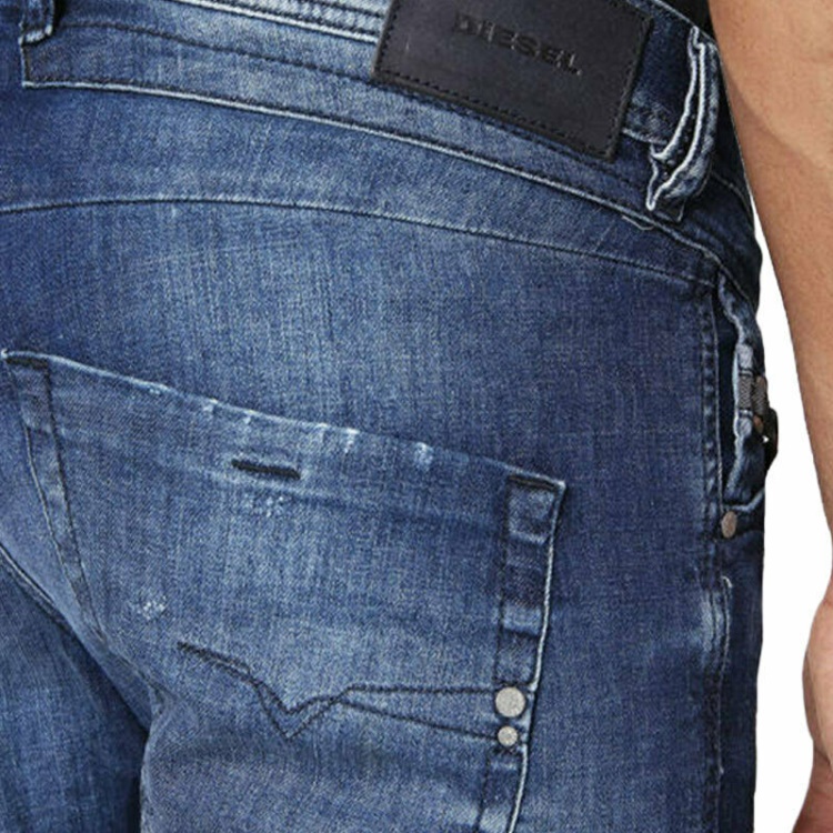 Diesel Belther 084Mx Men's Denim Jeans Stretch Regular Slim Tapered Distressed