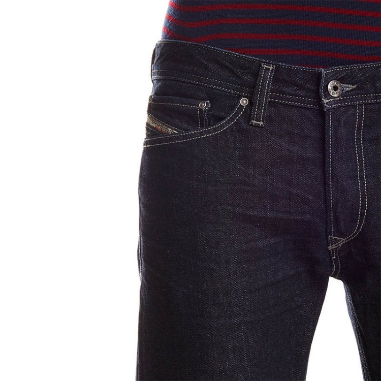 Viker 0Rz29 Men's Denim Jeans Regular Straight Fit Cotton Casual Pants Diesel