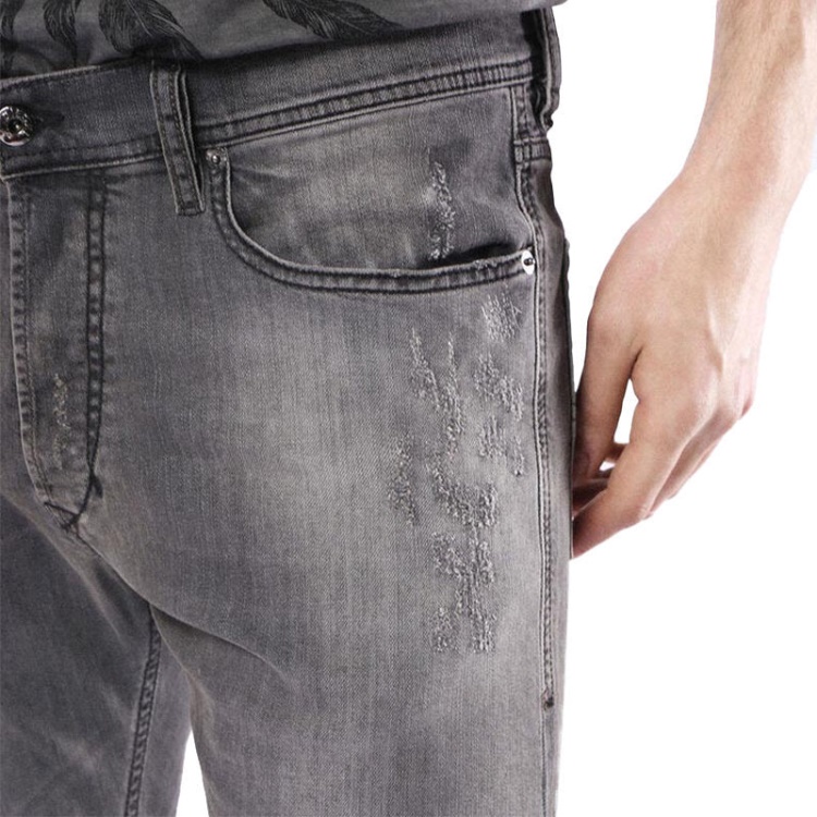 Tepphar 0674U Men's Denim Jeans Slim Fit Carrot Leg Stretch Distressed Dna Diesel