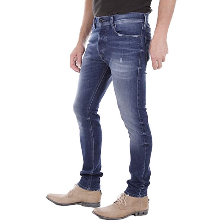Diesel Tepphar R39M0 Men's Denim Jeans Regular Fit Straight Leg Casual Blue Pants