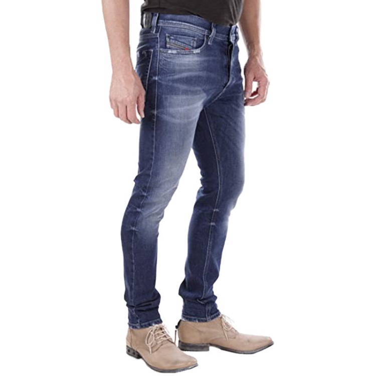 Diesel Tepphar R39M0 Men's Denim Jeans Regular Fit Straight Leg Casual Blue Pants