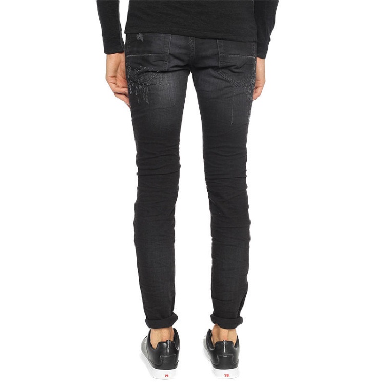 Thommer 0683T Men's Denim Jeans Slim Fit Dna Distressed Black Pants Diesel