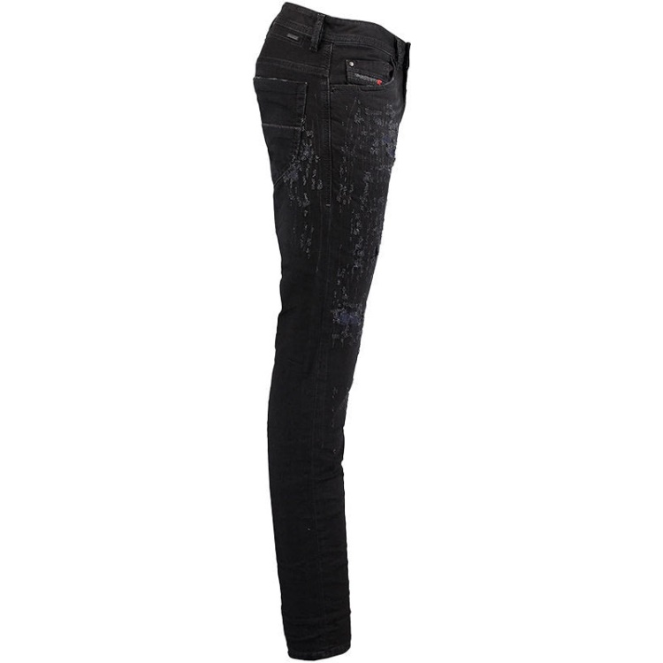 Thommer 0683T Men's Denim Jeans Slim Fit Dna Distressed Black Pants Diesel