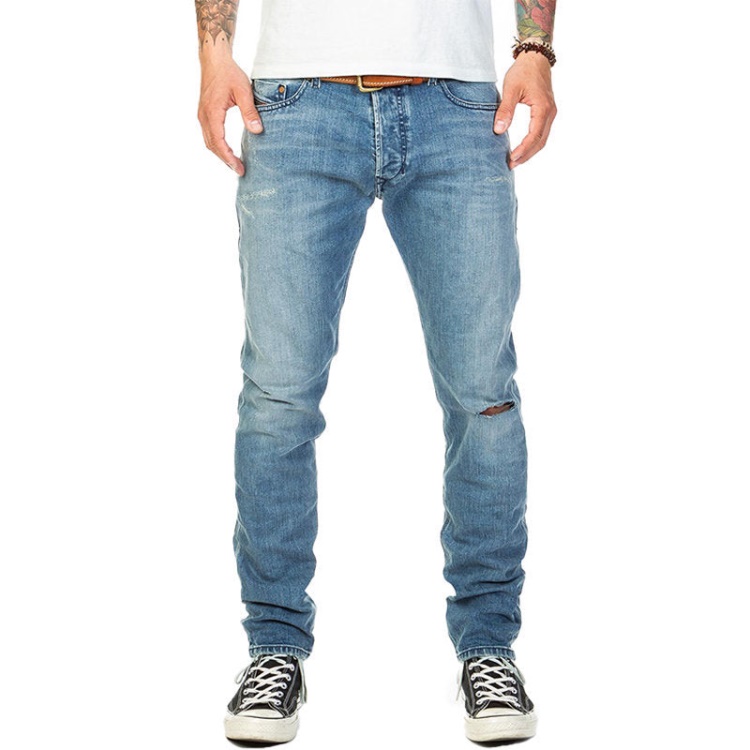 Tepphar 084Vi Men's Denim Jeans Custom Distressed Stretch Slim Carrot Fit Diesel