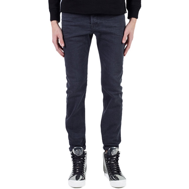 Buster 0859X Men's Denim Jeans Regular Slim Fit Tapered Button Faded Grey Diesel