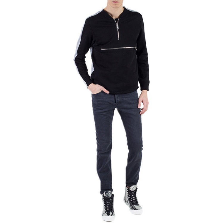 Buster 0859X Men's Denim Jeans Regular Slim Fit Tapered Button Faded Grey Diesel