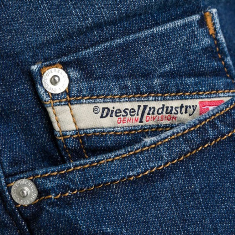 Diesel Buster R4Tw8 Men's Denim Jeans Regular Slim Fit Tapered Distressed Ripped