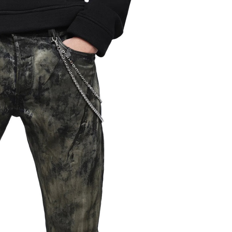 Buster 084Zy Men's Denim Jeans Regular Slim Tapered Fit Black Green Diesel