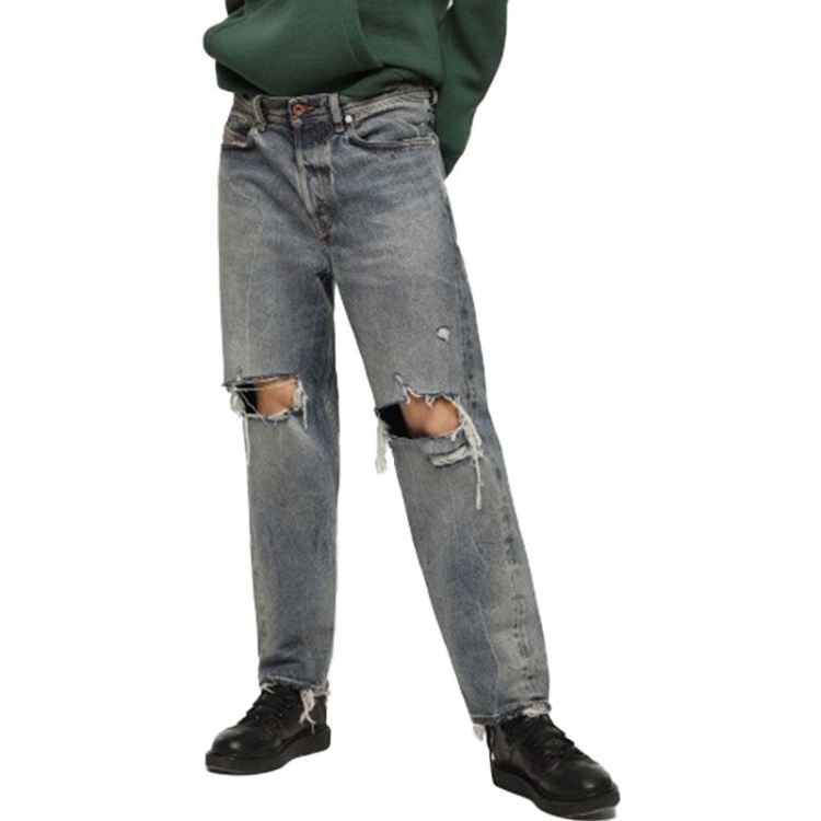 Diesel Dagh Xp 084Zs Men's Jeans Regular Straight Distress Blue Denim Made