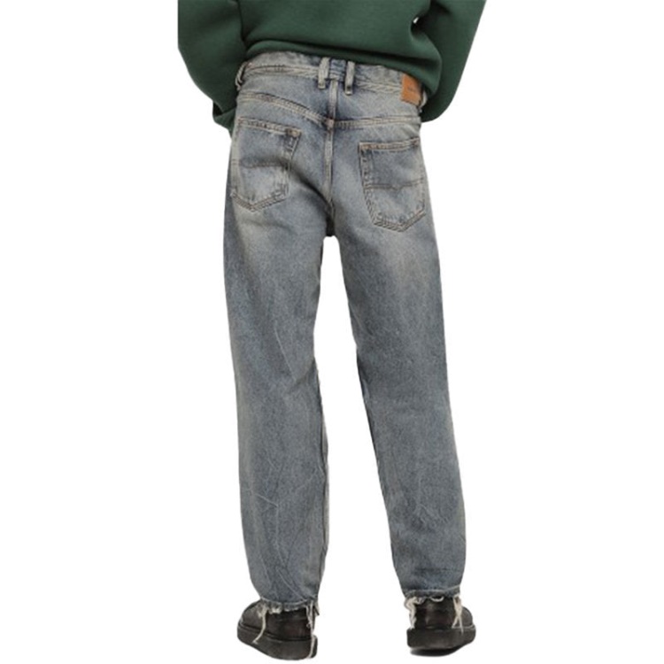 Diesel Dagh Xp 084Zs Men's Jeans Regular Straight Distress Blue Denim Made