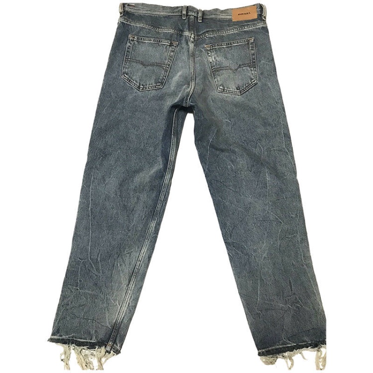 Diesel Dagh Xp 084Zs Men's Jeans Regular Straight Distress Blue Denim Made