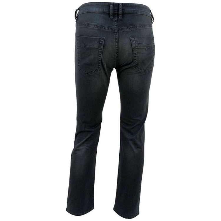 Akee 0681H Men's Denim Jeans Regular Slim Tapered Stretch Dark Blue Pants Diesel