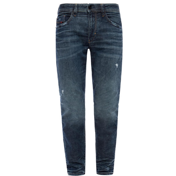 Diesel Thommer 087Ai Men's Denim Sweat Jogg Jeans Slim Fit Tapered Pant Blue