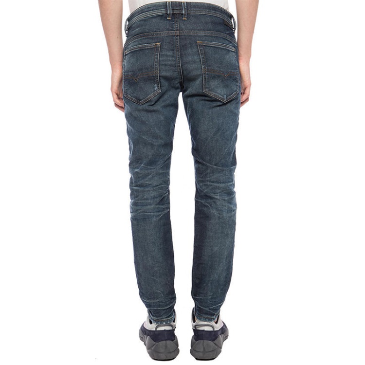 Diesel Thommer 087Ai Men's Denim Sweat Jogg Jeans Slim Fit Tapered Pant Blue