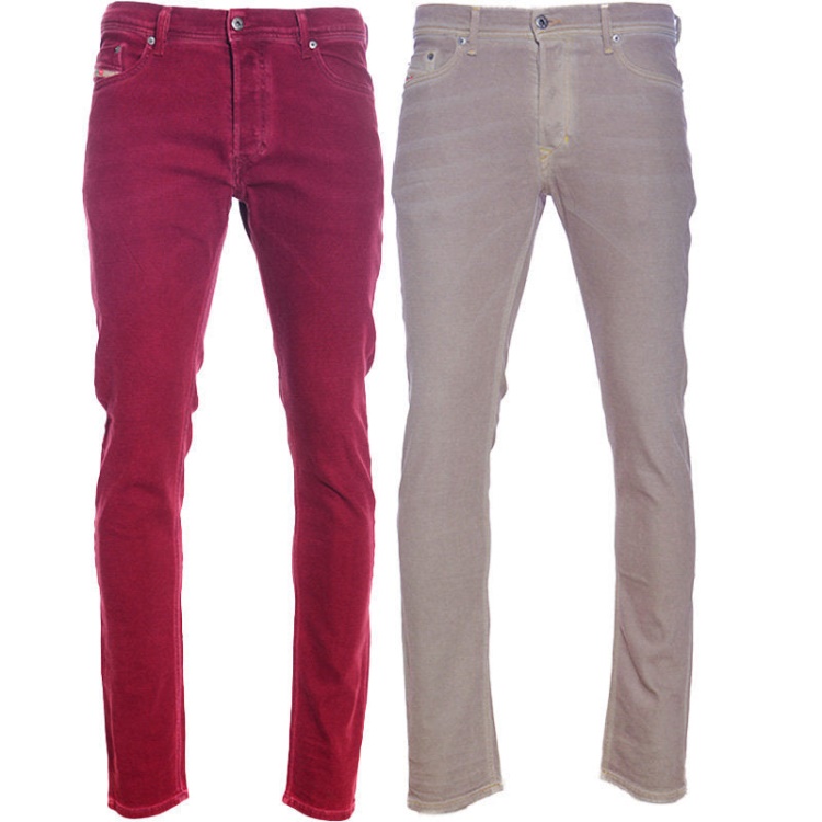 Diesel Tepphar 0856Y Men's Denim Cotton Casual Stretch Jeans Slim Fit Carrot