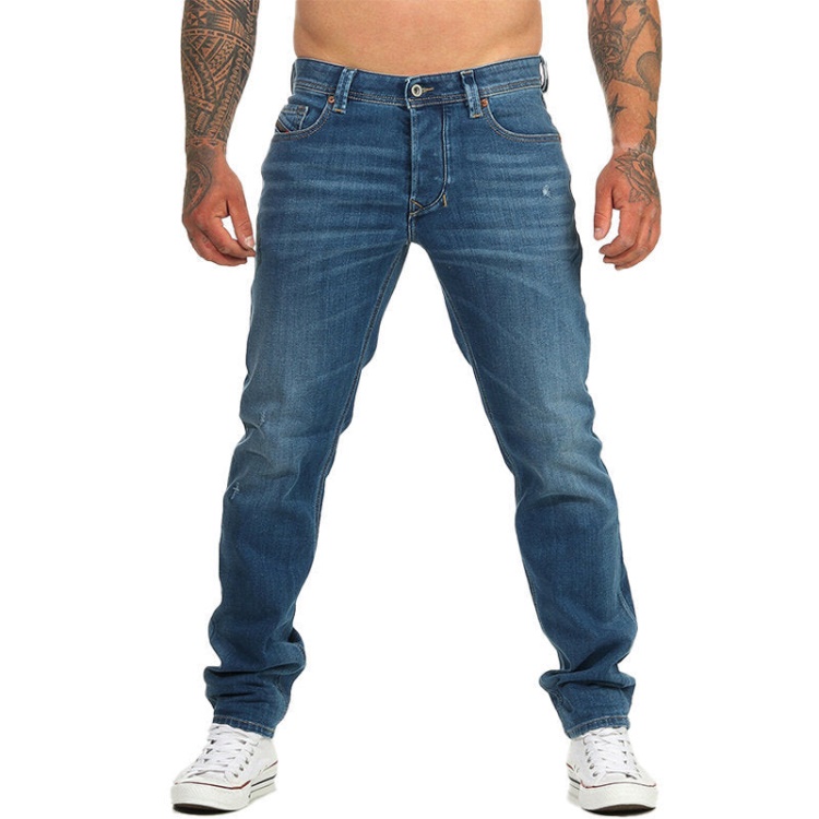 Larkee Beex 084Qq Men's Denim Jeans Casual Stretch Regular Tapered Pants Diesel