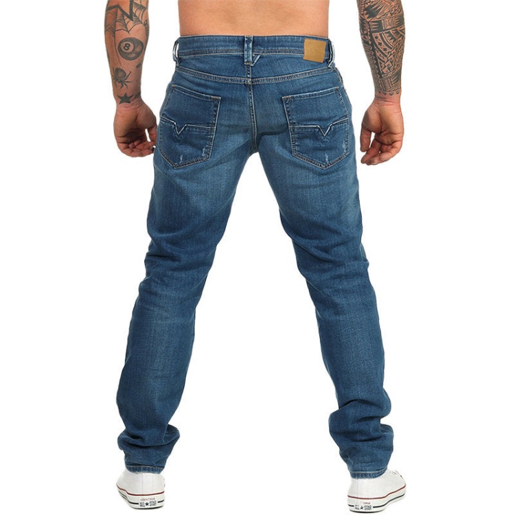 Larkee Beex 084Qq Men's Denim Jeans Casual Stretch Regular Tapered Pants Diesel