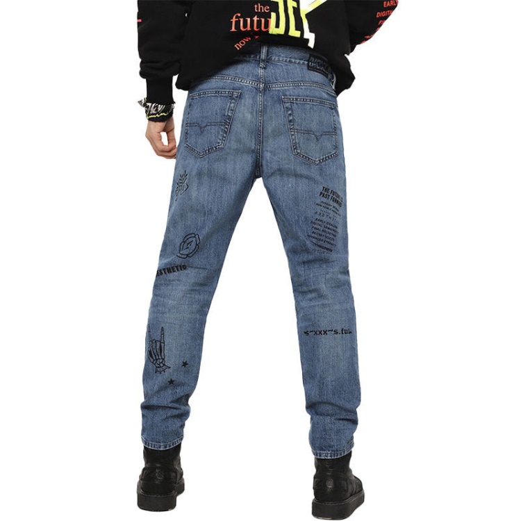 Mharky 0094D Men's Denim Jeans Casual Slim Skinny Low Crotch Trousers Diesel