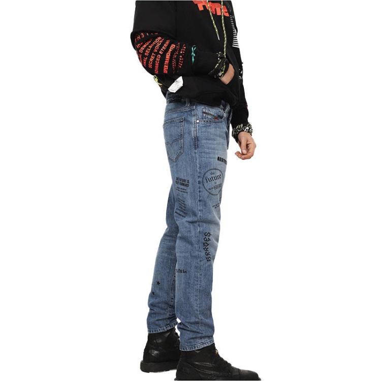 Mharky 0094D Men's Denim Jeans Casual Slim Skinny Low Crotch Trousers Diesel