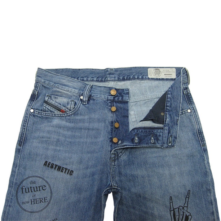 Mharky 0094D Men's Denim Jeans Casual Slim Skinny Low Crotch Trousers Diesel