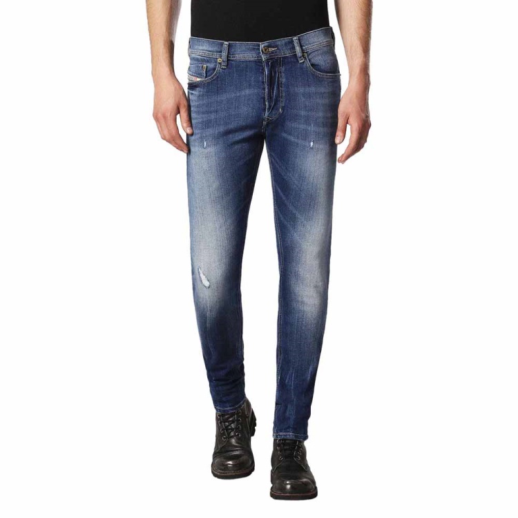 Diesel Tepphar 084Gg Men's Denim Jeans Distressed Stretch Slim Fit Carrot