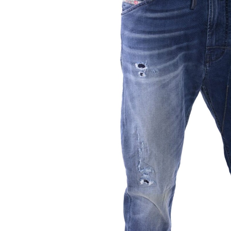 Narrot-Ne 0666W Men's Denim Jeans Sweat Jogg Distressed Regular Fit Carrot Diesel