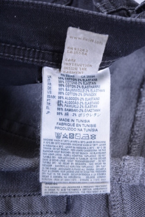 Diesel Tepphar R9F66 Men's Denim Jeans Stretch Slim Fit Carrot Leg Casual Trouser