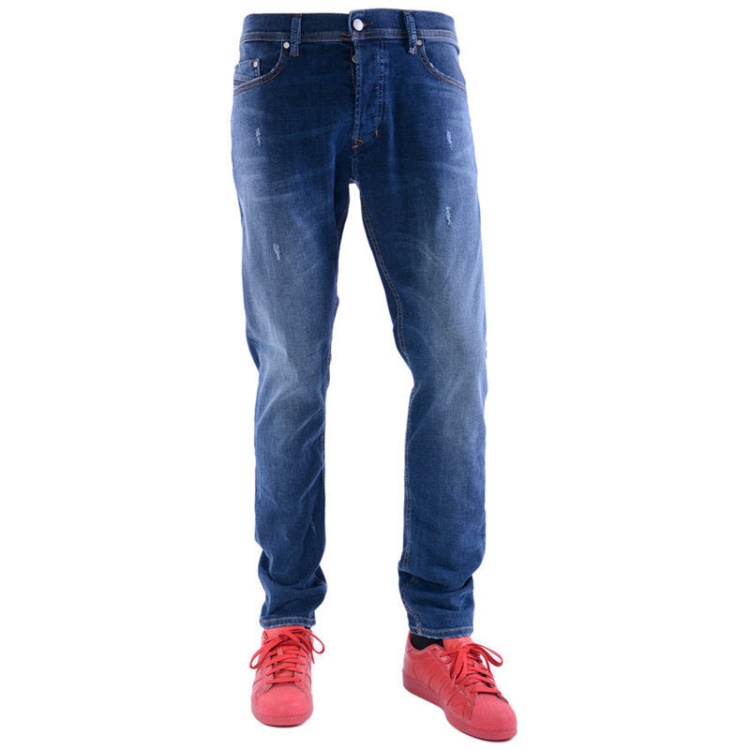 Diesel Tepphar 0688A Men's Denim Jeans Distressed Stretch Plain Slim Fit Carrot
