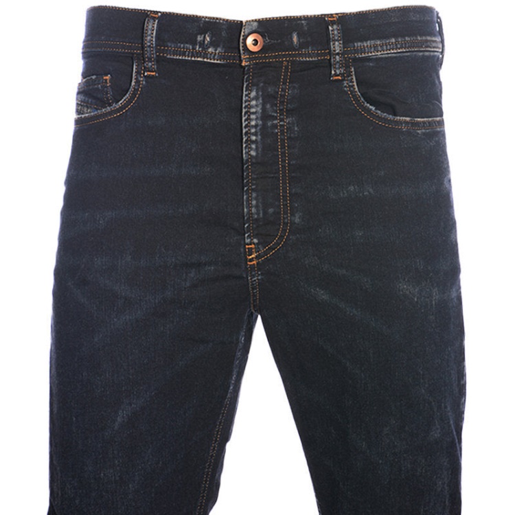 Men's Jeans Denim Regular Slim Fit Casual Pants Dark Blue Trousers Diesel