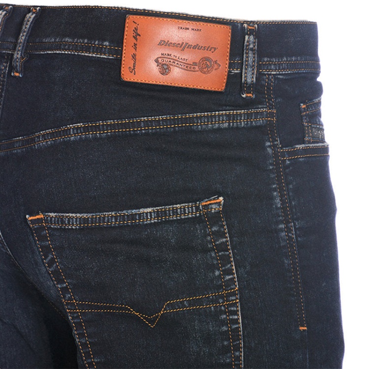 Men's Jeans Denim Regular Slim Fit Casual Pants Dark Blue Trousers Diesel