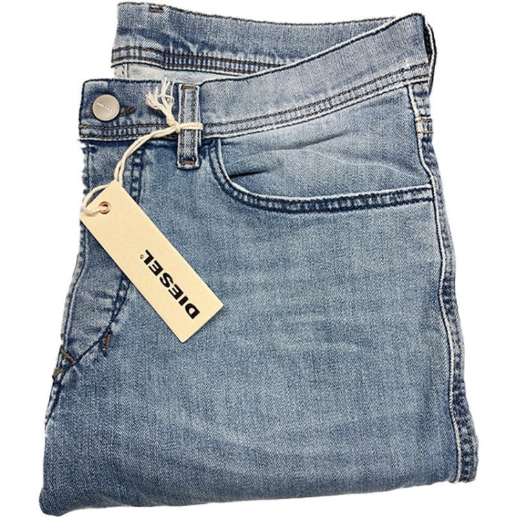 Diesel Tepphar 0687V Men's Slim Fit Carrot Jeans Denim Cotton Stretch Button Fly