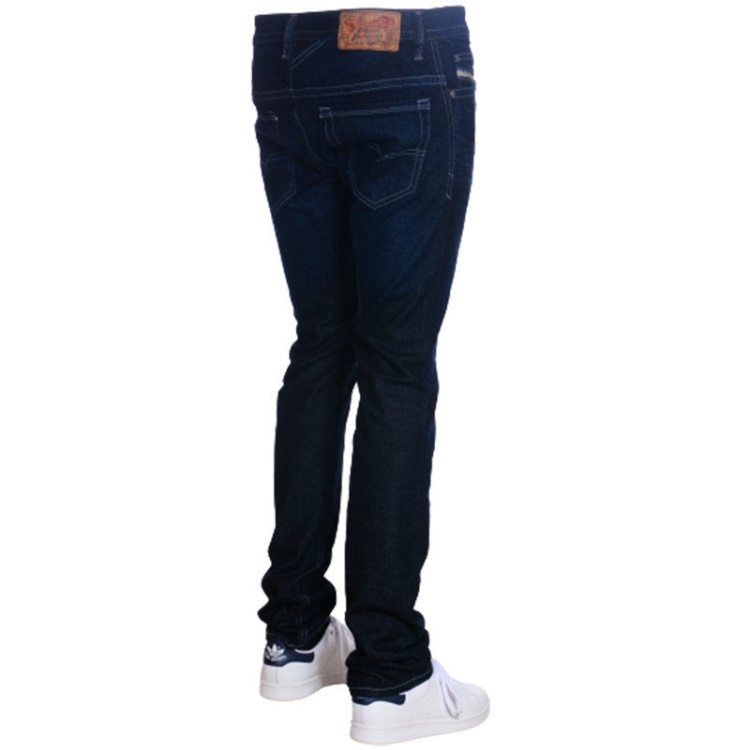 Men's Jeans Denim Regular Slim Fit Casual Pants Dark Blue Trousers Cotton Diesel