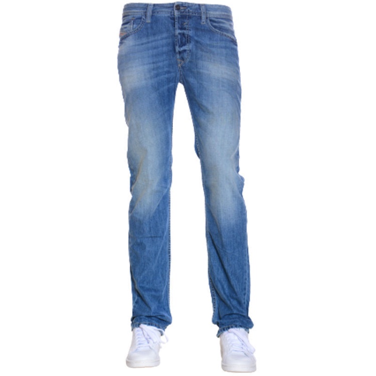 Diesel Waykee 0840L Men's Jeans Denim Regular Straight Fit Casual Trousers Cotton