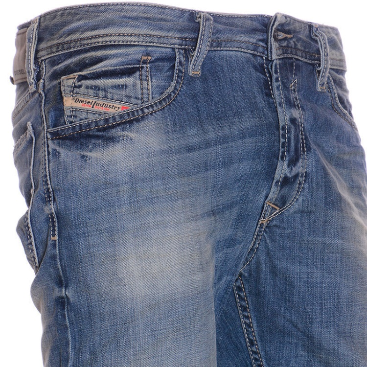 Diesel Waykee 0840L Men's Jeans Denim Regular Straight Fit Casual Trousers Cotton