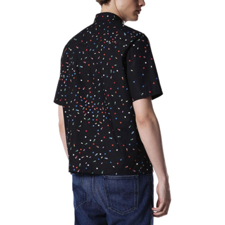 Diesel S Art 0Paqj Men's Shirt Short Sleeves Casual Summer Outwear Cotton Shirts