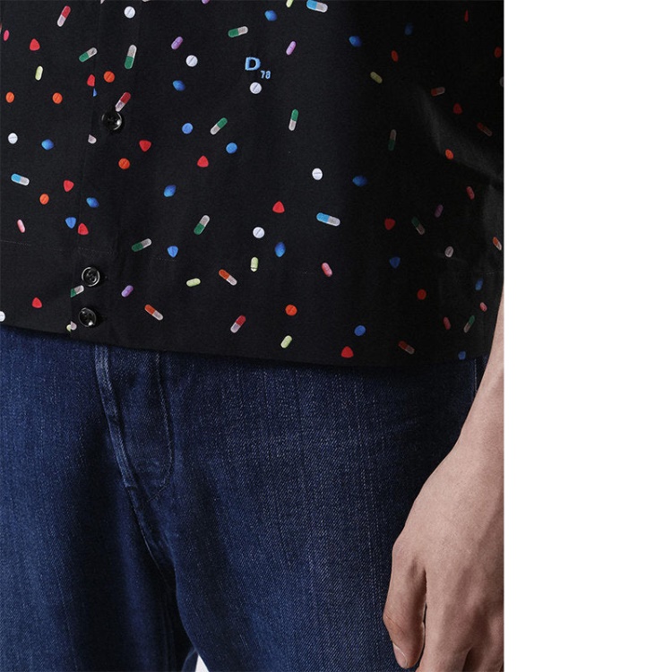 Diesel S Art 0Paqj Men's Shirt Short Sleeves Casual Summer Outwear Cotton Shirts