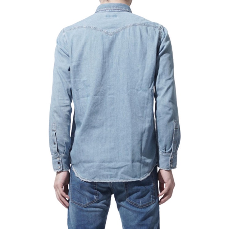 Diesel D Rooke 0Easj Men's Denim Shirt Long Sleeve Summer Casual Cotton Shirt