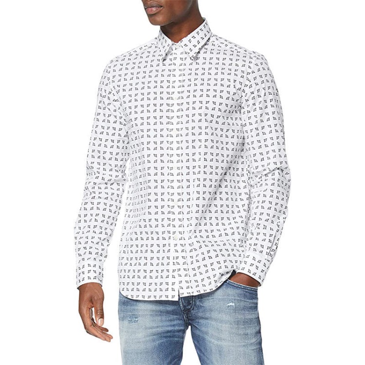 Diesel S Akura Men's Shirt Long Sleeve Slim Fit Shirt Soft Cotton Camicia M - L