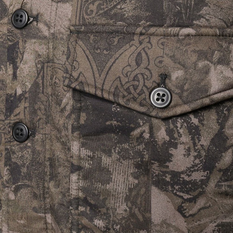 S Late Padd A Men's Shirt Jacket Graphical Prints Casual Camouflage Coat Diesel