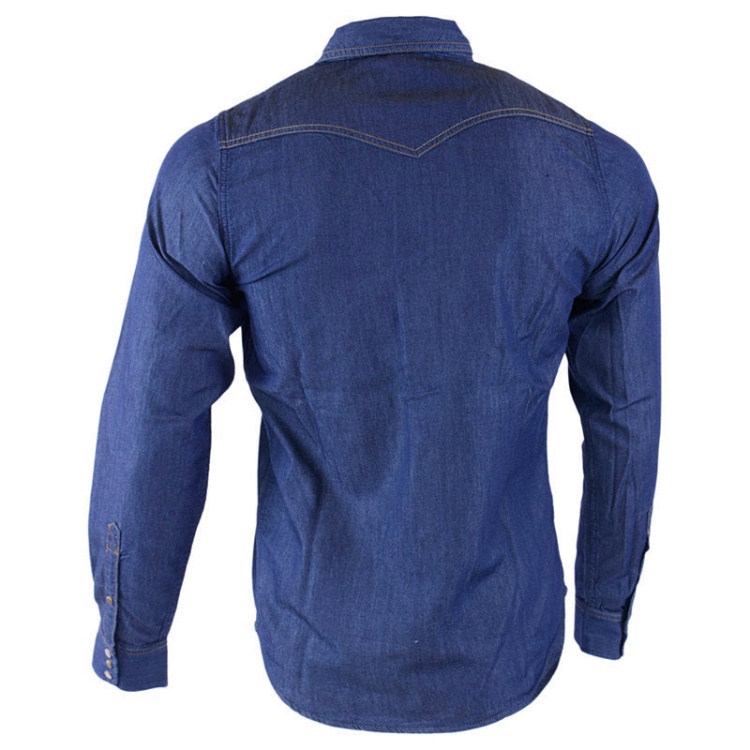 Diesel New Sonora E 0Bamp Men's Denim Shirt Long Sleeve Casual Plain Blue Shirt