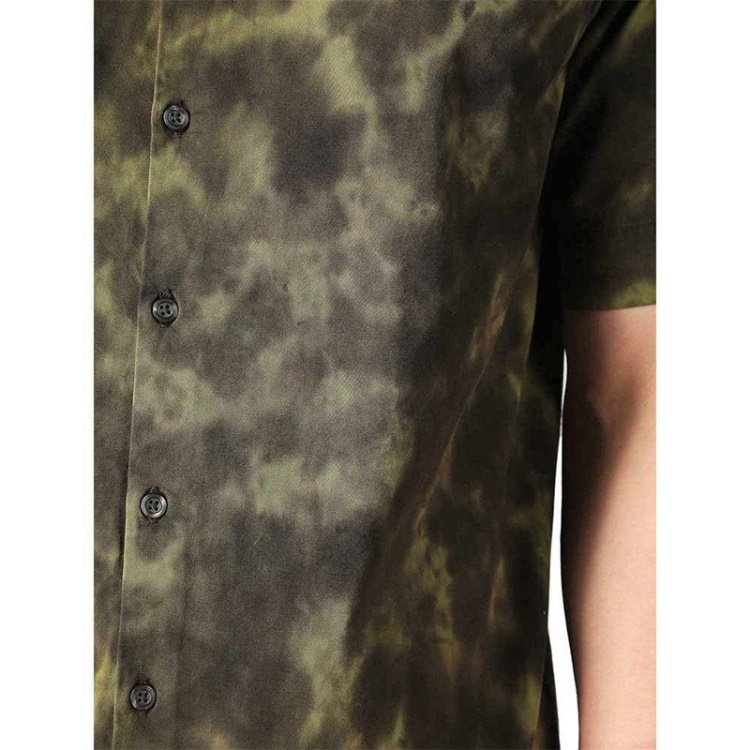 S Tigge Men's Shirt Regular Fit Casual Cotton Short Sleeve Work Office Diesel