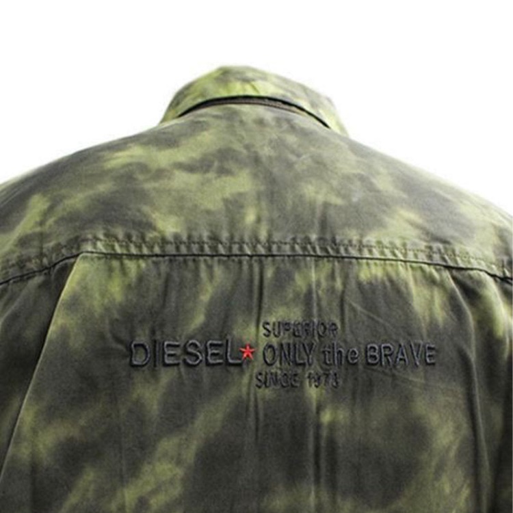 S Tigge Men's Shirt Regular Fit Casual Cotton Short Sleeve Work Office Diesel