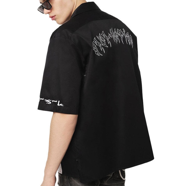 Diesel S Kingi Men's Shirt Regular Fit Casual Cotton Short Sleeve Outwear Summer